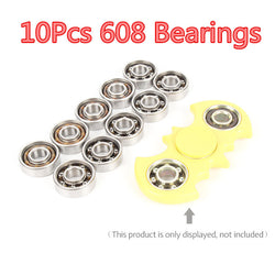 10Pcs Super Fast Skate 608 Bearing For Hand Spinners Fidget Toys Stress Wheel Tri spinner Adult Toy For Children Tri-Spinner - spincart